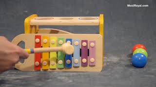 Pound & Tap Bench with Slide Out Xylophone by Hape