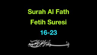 Fetih Suresi 16-23 Pekiştirme 10 Tekrar