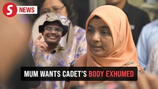 Trainee cadet's mother seeks order to exhume body for second autopsy