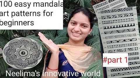100 Easy Mandala Patterns For Beginners | Part-1 | Telugu | step by step mandala art for beginners