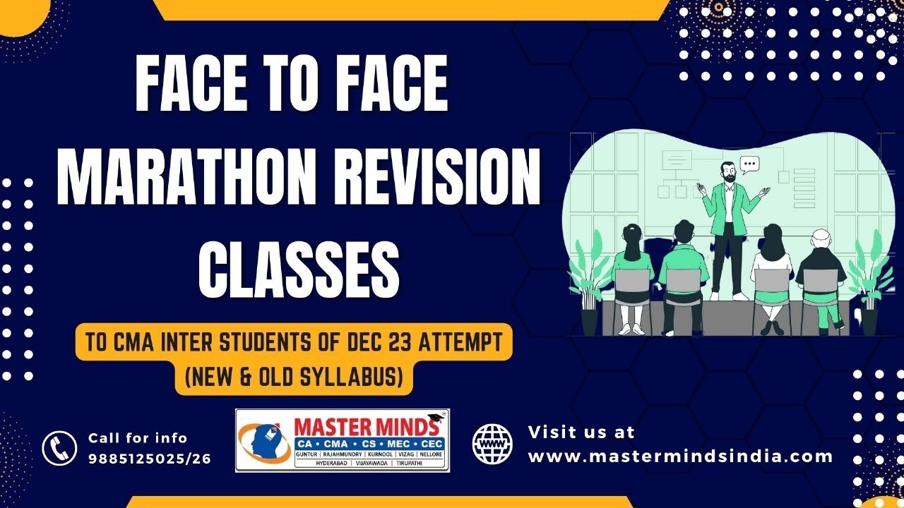 One Day Marathon Face-Face Revision Classes For CMA Inter Dec 23 ...
