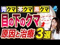 【クマ取り】目の下のくま(青クマ、茶クマ、黒クマ)の原因と消し方、治療方法について皮膚科医がわかりやすく解説!