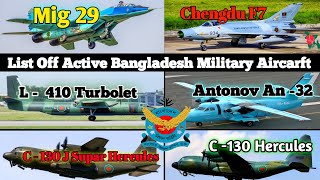 Bangladesh Armed Forces: Active Military Aircraft List#2023