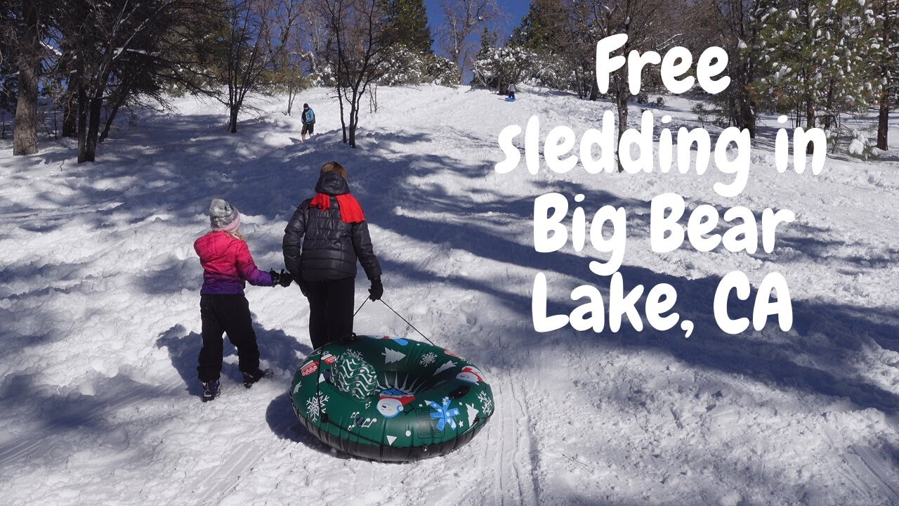 Sledding in Aspen Glen Picnic Area, Big Bear Lake, CA Free sledding