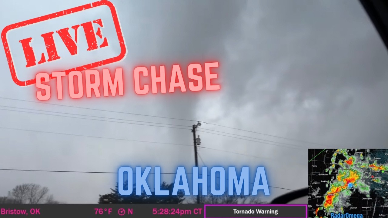Tornado Threat in Oklahoma - Live Chase Archive - YouTube