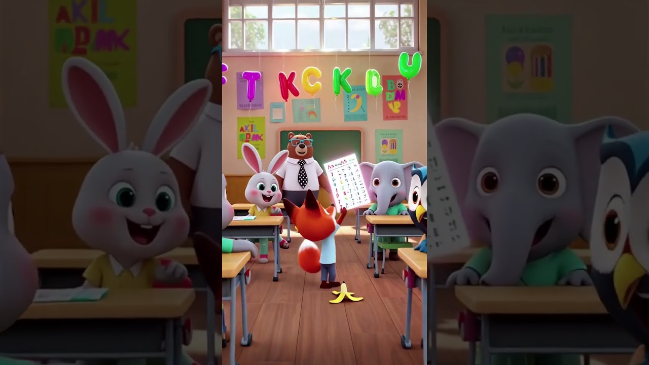 🐻 Bear Teaches ABCD to Forest Friends | Fun 3D Cartoon Shorts