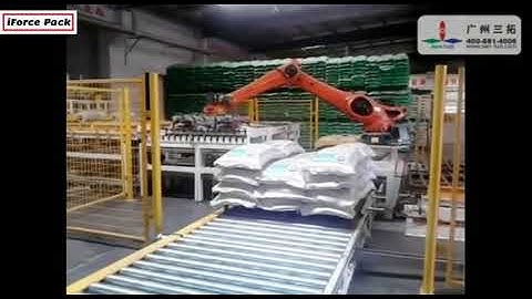 Automatic big bag nylon bag palletizing robot hand machine bag stacking machine