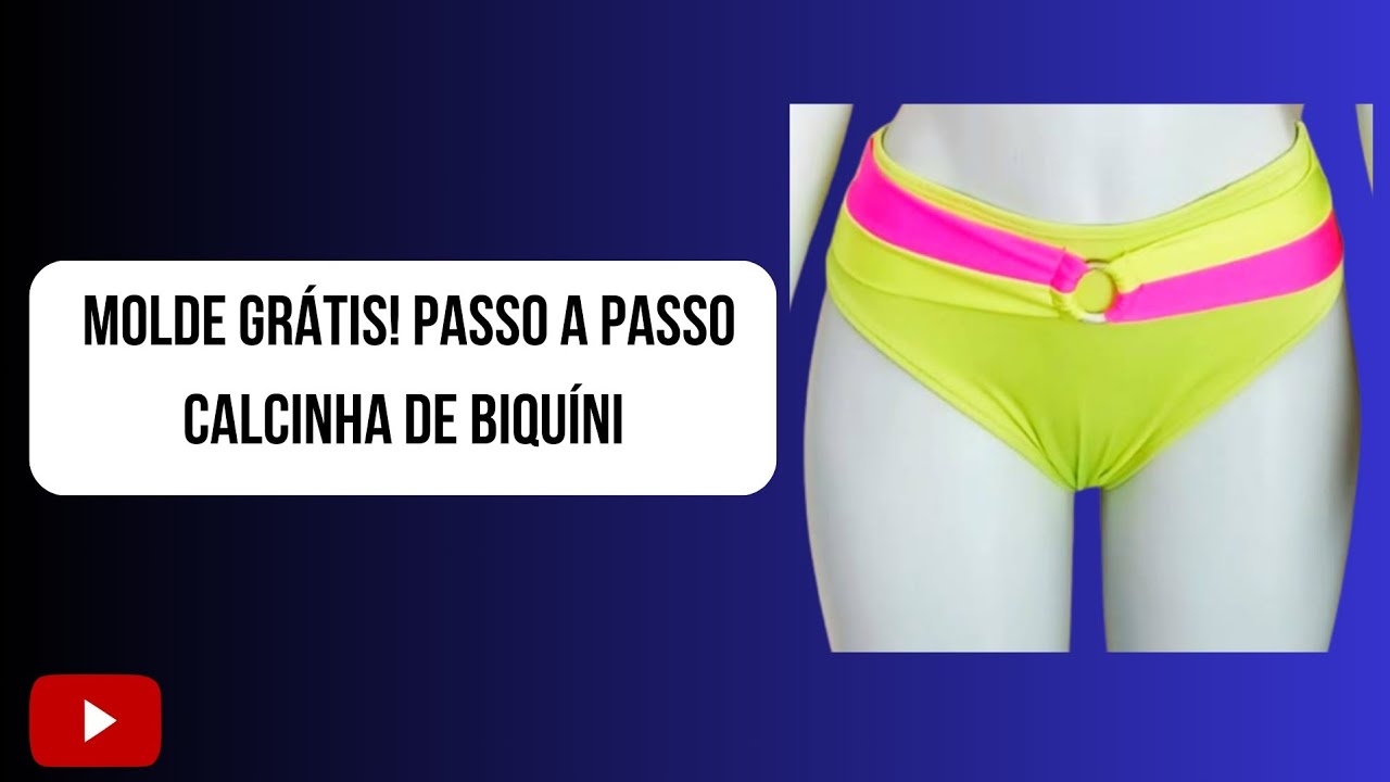 Molde grátis! Passo a passo calcinha de biquíni.#verão2024#majumoldes.