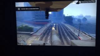 Flying a tank in gtav with a cargobob helicopter