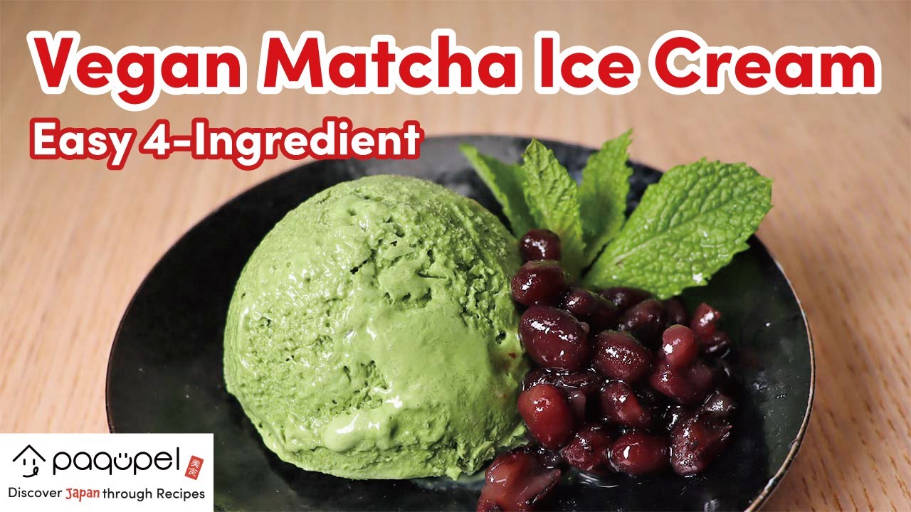 Easy Vegan Matcha Ice Cream | Authentic Japanese Green Tea Ice Cream (No Machine, 4 Ingredients)