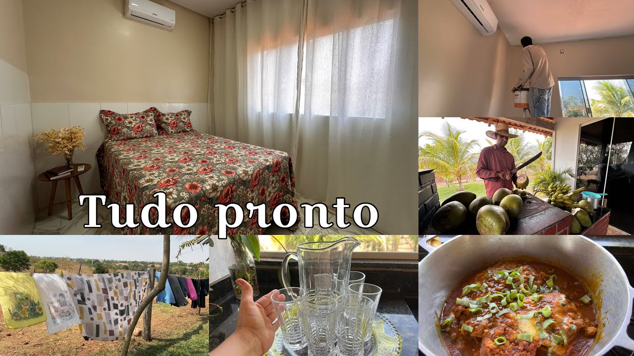 Tudo pronto pra receber Maurilia e Agnaldo/ belíssimo quarto de visitas/Diário da reforma na roça 