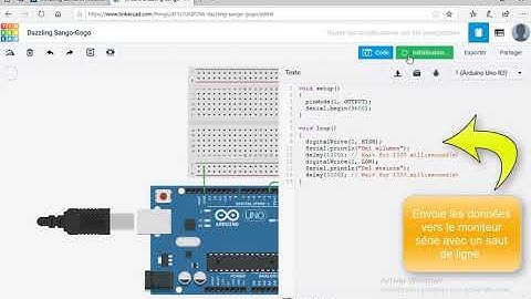 Tinkercad   Arduino Moniteur série