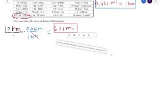 Algebra 1 Dimensional Analysis