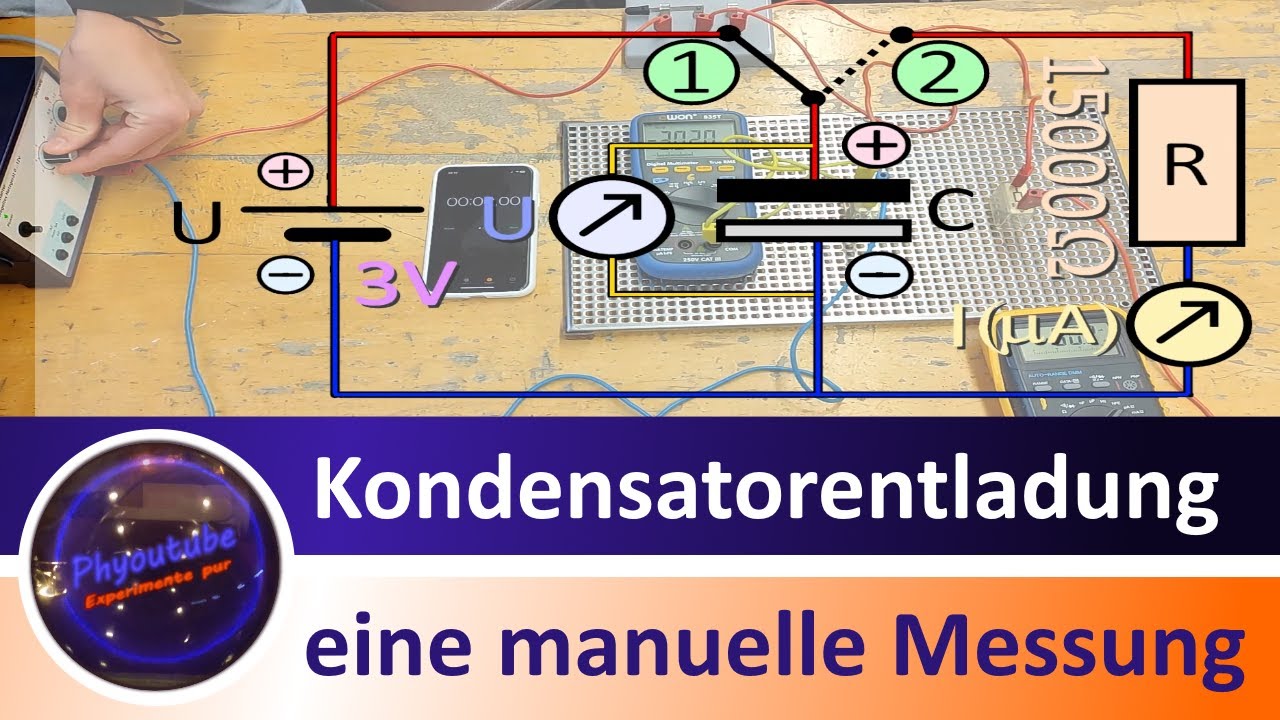 Kondensatorentladung - eine manuelle Messung