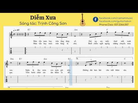 Video Diễm Xưa - Guitar tab đơn giản - youtube