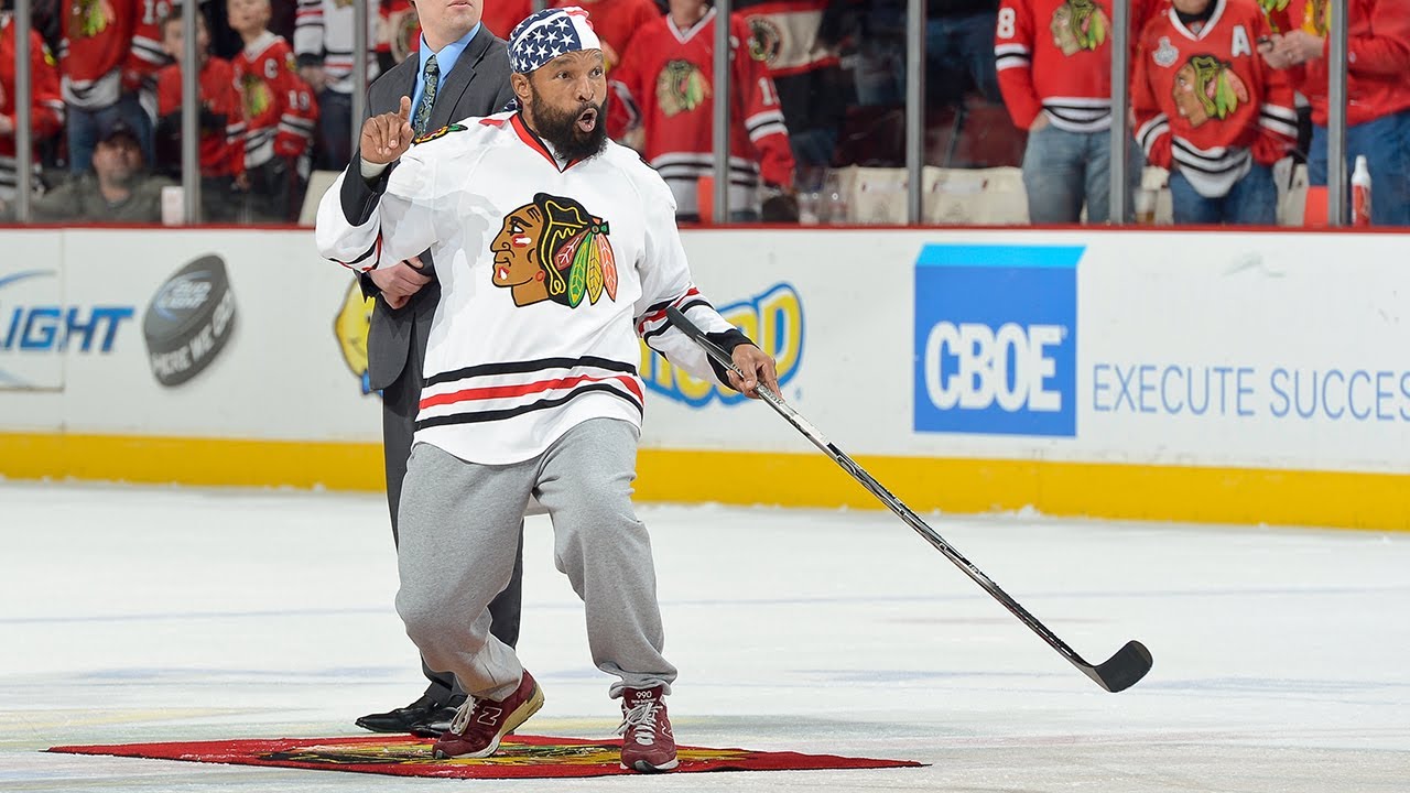 Mr T Looks Sinks A Center Ice Shot At The Chicago Blackhawks Game YouTube mr-t-looks-sinks-a-center-ice-shot-at-the-chicago-blackhawks-game-youtube