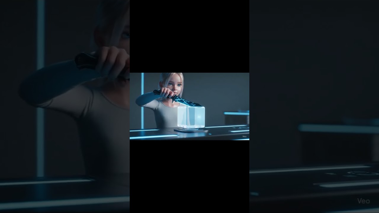 Cute Futuristic Kid Robot 🤖✨ Cutting the Mystery Cube | Hypnotic ASMR Satisfying & Relaxing 🌌