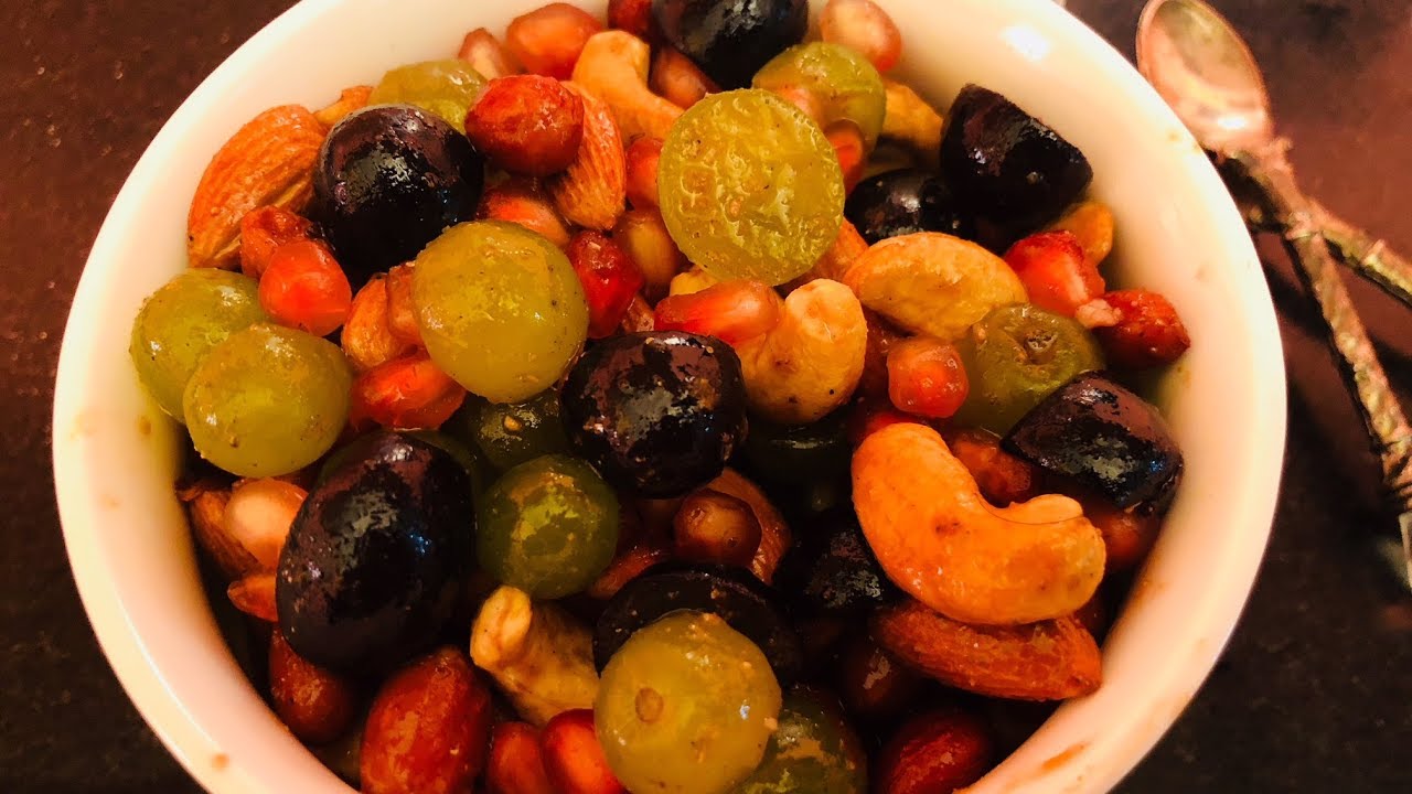 Dry Fruit Chaat Healthy Chaat Fruit Chaat Chatpati Chaat Anyone Can Cook With Dr.Alisha