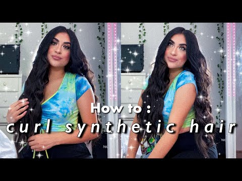 HOW TO CURL CHEAP SYNTHETIC HAIR EXTENSIONS FROM AMAZON