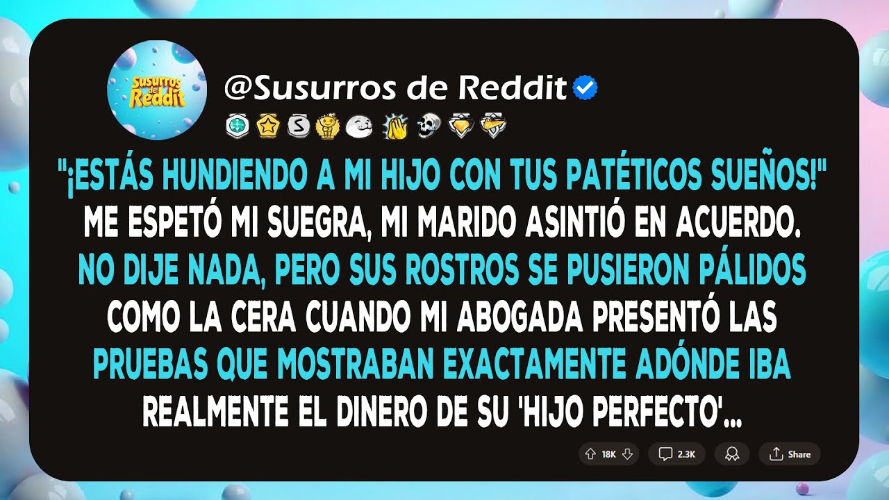 ¿Estás hundiendo a mi hijo? Espera a ver adónde iba realmente su dinero