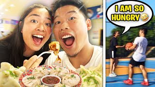 Full Day of Eating & Family Basketball | Spicy Chili Wontons