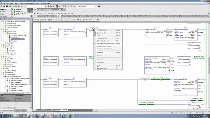 Studio 5000 Logix Designer Servo MAPC Instruction Vid 6 - Cam Blending
