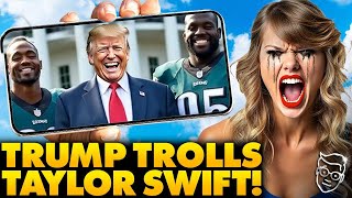 Taylor Swift SCREAMS As Trump TORCHES Her LIVE From The White House, Eagles Team ROARS With Laughter