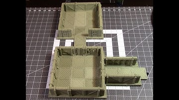 3d Printed:  Corvus Games Terrain Modular Sci-fi Corridor Set