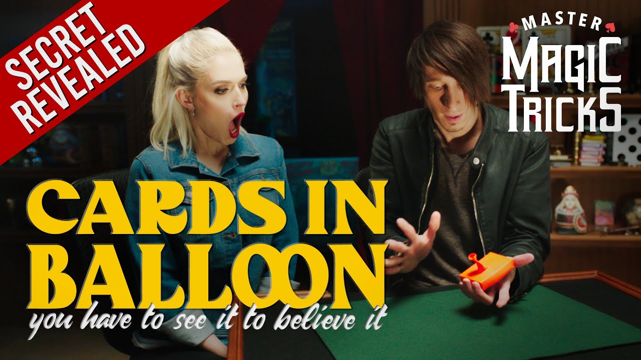 Secret Revealed Cards in Balloon Trick By Master Magic Tricks Dot Com