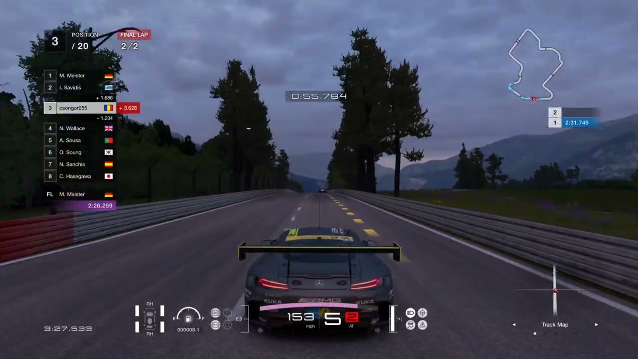 PS4 – Mercedes AMG GT3 ’16 | 2 Lap Sprint Race | Gran Turismo Sport