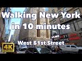 4kwalking new york 95  west 51st street  from 9th ave to 6th ave  midtown manhattan