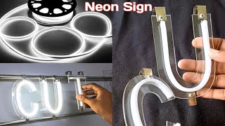 How To Make New Design From Neon Light | New Neon Sign Product Ideas | New Neon Sign Board