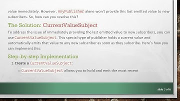 Emit the Last Value Immediately When Subscribing to a Publisher in Swift