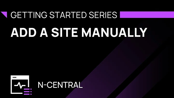 Add a site Manually
