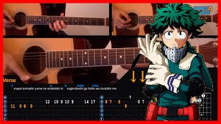 My Hero Academia 4 OP 2 - Starmarker | Acoustic Guitar Lesson [Tutorial + TAB + CHORDS]