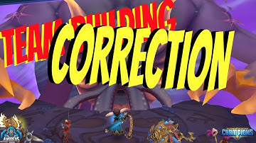 Dungeon Hunter Champions: OH Team Building Corrections