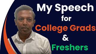 My Speech for College Grads &  Freshers | AI Career Advice | How to be successful in AI Career
