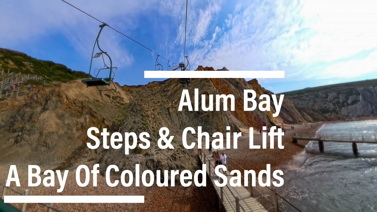 Isle of Wight's Coloured Sands - Insta360 X4 - 4K - Chair Lift Ride