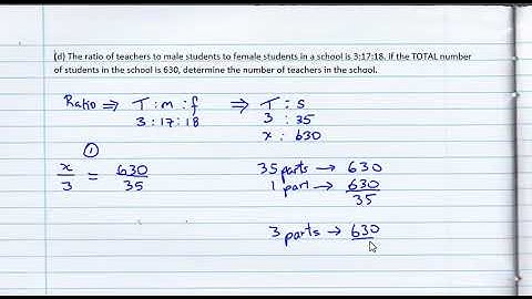 Ratio word problem - CXC CSEC Math Question 1d June/July 2021 Exam