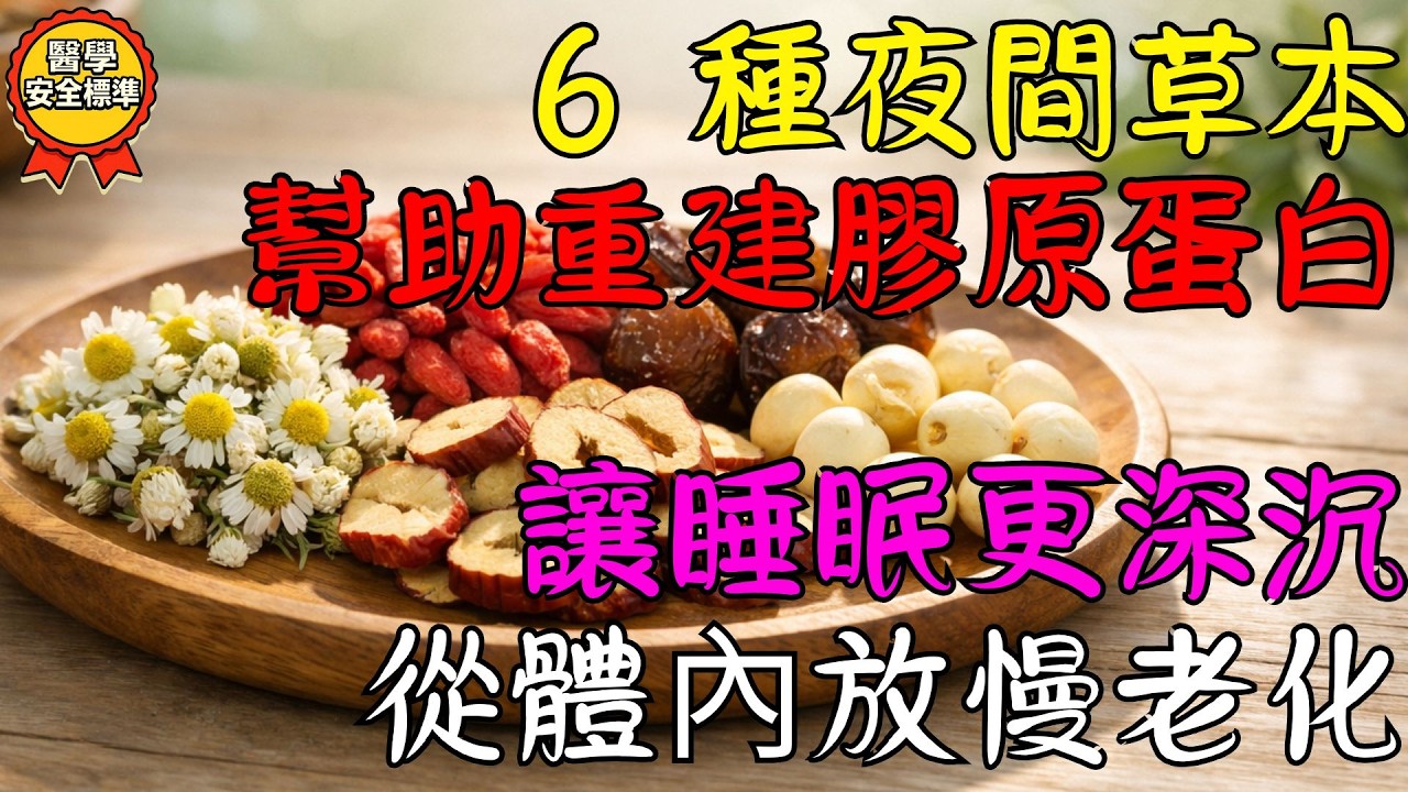 6 種夜間草本，促進膠原蛋白、深層睡眠，從體內放慢老化