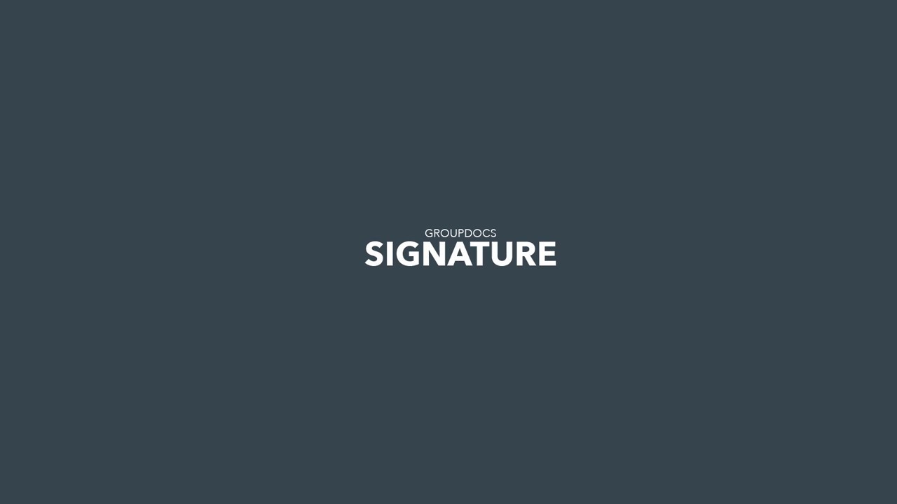 GroupDocs.Signature - Sign Documents with .NET and Java - YouTube