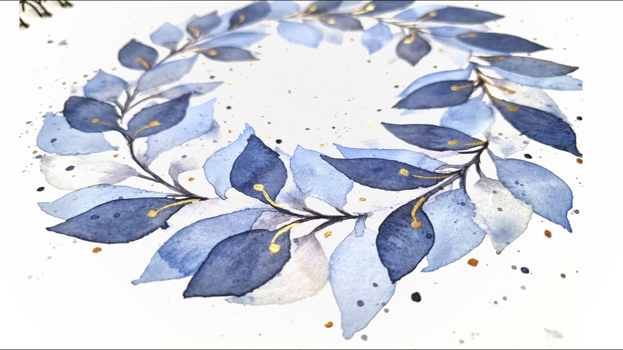 EASY Watercolor Christmas Wreath Tutorial Holiday Card for Beginners ...
