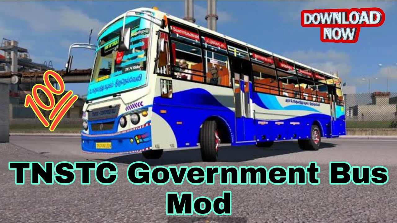 TNSTC Blue color Government Bus mod for Bus simulator Indonesia game in
