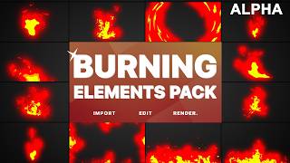 Free Burning Elements - Animated Cartoon Fire Overlay effects (Ae)