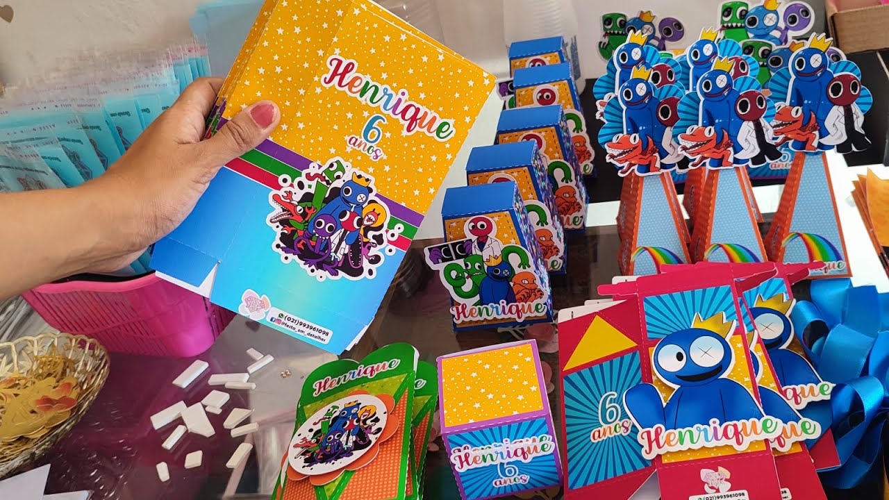 Kit Festa Rainbow Friends - Faça você a sua Festa! Moldes Grátis