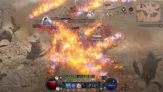 Diablo 4 Season3️⃣Sorcerer PvP🔥Tanky Charge Barbarian vs Firewall Sorcerer PvP