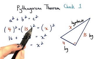 Pythagorean Theorem Check 1 - Visualizing Algebra