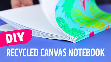 DIY Notebook Made From Recycled Canvas Art! 🖼 Sea Lemon