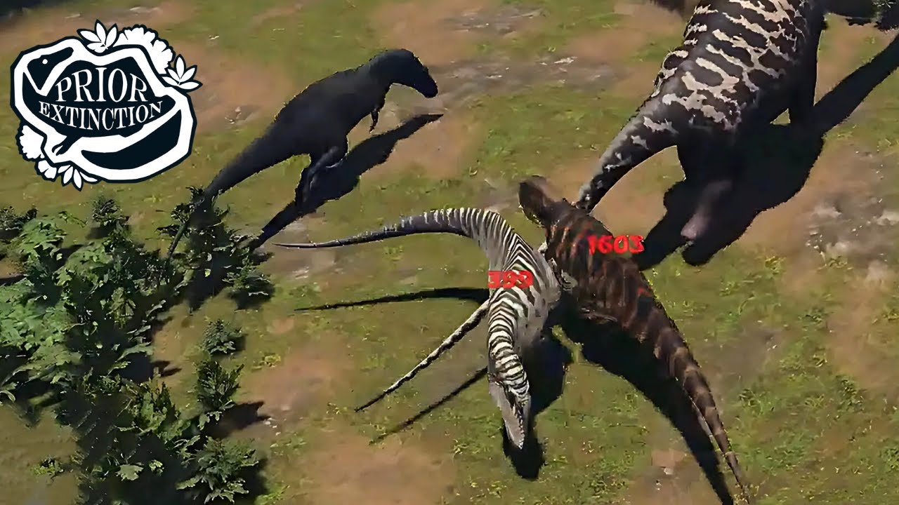 Sauroposeidon Attacked By 3 Acrocanthosaurus (Old Recording) | Prior Extinction