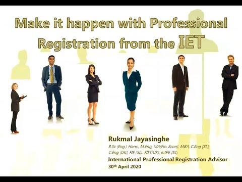 Professional Registration through The Institution of Engineering and Technology